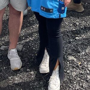 Alo Split Hem Black Yoga Pants